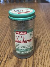 Vintage Vi-Jon Stick Deodorant Bottle with Original Contents Ribbed Bottle Look picture