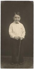 1920s Handsome & Fashion-Concious Young Dude with Bowtie and Walking Stick picture