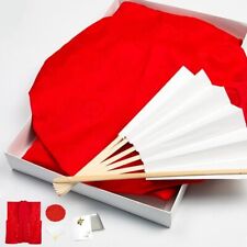 Japanese Traditional 60th birthday Anniversary Kimono RED Best Hat Sensu Kanreki picture