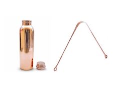 100% Pure Copper Water Bottle For Yoga Ayurveda Health Benefit 950 ml picture