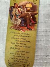 Vintage BOOKMARK advertising Lady Nicotine St Johnsville NY National Insurance picture