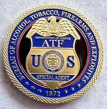 DEPT OF ALCOHOL TOBACCO FIREARMS  (ATF) Special Agent Challenge Coin Police picture