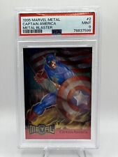 1995 Marvel Metal Captain America Metal Blaster #2 PSA 9 MINT picture