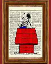 Snoopy Charlie Brown Dictionary Art Print Picture Poster Peanuts At Typewriter picture