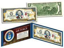 US AIR FORCE WWII Vintage Genuine Legal Tender Colorized U.S. $2 Bill picture