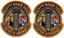 USAF 37th Bomb Squadron Tigers Embroidered Patch | 2PC  Hook Backing  3.5 inch picture