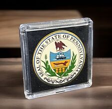 PENNSYLVANIA (PA) State Seal Challenge Coin Colorized USA CASE IS INCLUDED NEW picture
