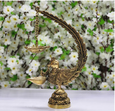 Brass Annam Birds Diya Traditional Antique Oil Lamp for Home Temple Mandir Decor picture