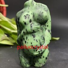 1pc Natural Zoisite Pregnant woman Quartz Crystal goddess skull Figurines 3