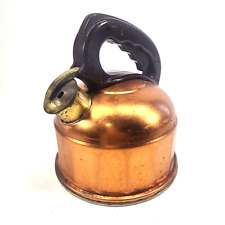 Lüca Kupfer German Copper & Brass 2.5 Qt Kettle w/ Bakelite Handle Vintage picture