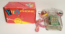 Fun Phone VTG Telephone Transparent Clear Body Multi Colored w/Box (Untested) picture