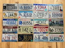 20 Craft Condition Handicapped License Plates from 20 Different States picture