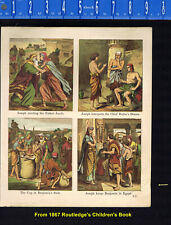 1867 Story of Joseph Part II, Routledge Children's Bible Story Chromolithograph picture