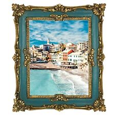 Satisfive Vintage Picture Frame 8x10 Ornate Photo Frames Antique in Blue with... picture