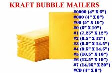50/100/200/500 Kraft Bubble Mailers Padded Envelope Shipping Bags Seal Any Size picture