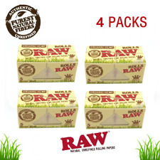 4 Packs Authentic RAW King Size ORGANIC HEMP Smoking Rolling Paper Roll 5 Meter picture