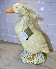 RARE Teena Flanner 2003 Collection Signed Paper Maché EASTER Duck Decor Glittery picture