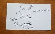 Autographed original Edward Witten string theory sketch 3x5 index card w/coa   picture