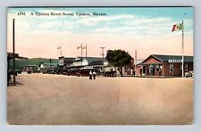 Tijuana-Mexico, Tijuana Street Scene, Antique, Vintage Souvenir Postcard picture