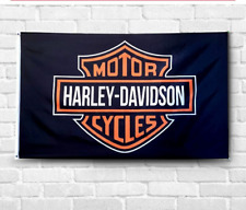 Harley Davidson Logo 3x5 ft Flag Motorcycle Banner Polyester Garage Wall Sign picture