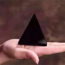 Heka Naturals Polished Shungite Pyramid Healing Crystals Gemstone | Home Decor picture