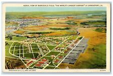 1939 Aerial View Barksdale Field Largest Airport Shreveport Louisiana Postcard picture