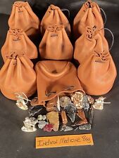 Native American Inspired Medicine Bags - Handcrafted Leather Quality Heavy Grain picture