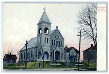 c1910's View Of St. Joseph Church Carroll Iowa IA Unposted Antique Postcard picture