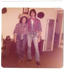 Beautiful Young Woman + Beefcake Boyfriend Man Halloween Farmers 1970s Photo picture