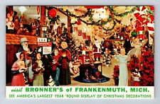Frankenmuth MI-Michigan, Bronner's Christmas Sales Room, Vintage Postcard picture
