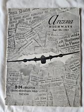 Arizona Highways Sept 1943 B-24 Liberator Bomber History Of Flight Tuscon Field  picture