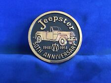 VINTAGE~50th Anniversary VW Jeepster VW 1948~1951 Brass Medallion~3”diameter~ picture