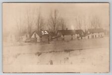 Peru Indiana RPPC Flood Scene 1913 Homes Rowland Family Peabody KS Postcard F24 picture