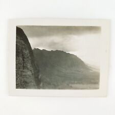 Oahu Hawaii Island Landscape Photo 1940s Army Soldier Vintage Snapshot Art D1568 picture