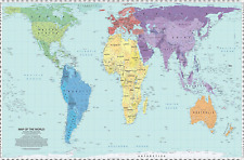 Updated Peters Projection World Map | Laminated 36
