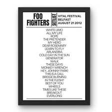 Foo Fighters Vital Festival Belfast August 21 2012 Setlist picture
