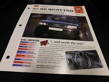 1997+ Audi Quattro A6 Spec Sheet Brochure Photo Poster  picture