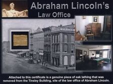Authentic Piece of Abraham Lincoln's Law Office Site On Gorgeous Certificate COA picture