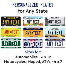 Personalize Custom License Plate Tag for Any State Auto Car Motorcycle ATV Moped picture