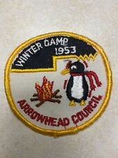 1953 Arrowhead Council Winter Camp Patch picture