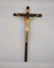 Vtg Italian Wooden Crucifix Wall Hanging picture