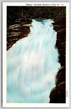 Peace Winona Falls Pennsylvania Waterfall CT American Art Vintage UNP Postcard picture