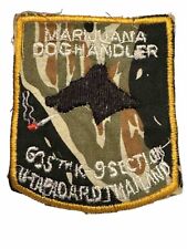 Vietnam War Patch USAF Marijuana Dog Handler 635th SPS U Tapoa Military Badge picture