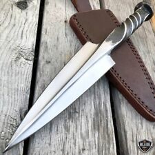 Hand Forged Railroad Spike Carbon Steel Hunting Spear Point Knife Fixed Blade picture