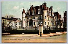 New York City Charles M. Schwab residence color Rotograph Postcard picture