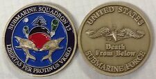 NAVY SUBMARINE SQUADRON 15 FIFTEEN  DEATH FROM BELOW COMSUBRON CHALLENGE COIN picture