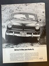 Vtg 1960s Volvo Ad, Drive it like you Hate it, Cheaper than Psychiatry picture