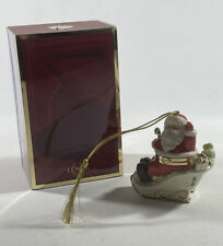 Lenox Treasures Santa in Sleigh Santa Claus Trinket Box Christmas Ornament New picture