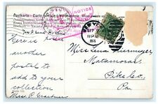 1906 Notice of Detention Postage Due Rare Postmark Vintage Antique Postcard picture