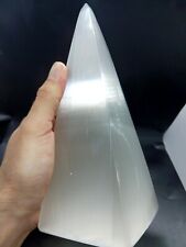 Large Selenite Pyramid Natural Selenite Crystal Tower Selenite Point Flashy 2 Lb picture